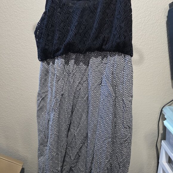 Maurices Boho Chic Black Tan Patterned Dress Above Knee Women's Size 0 - Picture 4 of 5